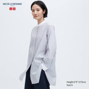 Camisas Uniqlo Ines De La Fressange Tunic Mujer Azules | 49236-ACDP