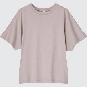 Camiseta Uniqlo Dolman Sleeve Mujer Gris | 36981-MTDI