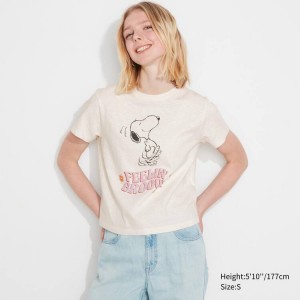 Camiseta Uniqlo Love Sunshine & Peanuts Ut Estampadas Mujer Blancas | 54097-SOKW