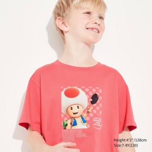 Camiseta Uniqlo The Super Mario Bros Movie Ut Estampadas Niños Rojas | 37589-WITC