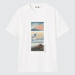 Camiseta Uniqlo Ukiyo-e Archive Ut Estampadas Hombre Blancas | 47628-APTB