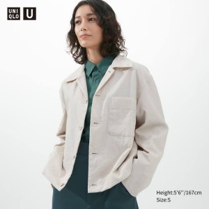 Chaquetas Uniqlo U Mujer Beige | 49751-TSYR