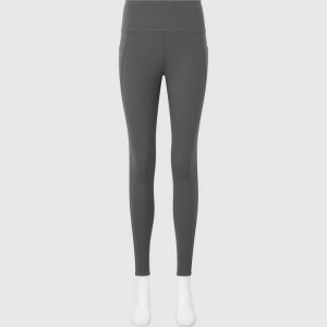 Leggins Uniqlo Airism Uv Protection With Pockets (Long) Mujer Gris | 87690-LMSG