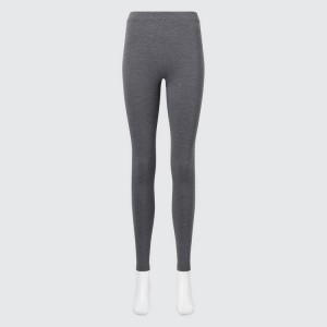 Leggins Uniqlo Heattech Extra Warm Algodon Thermal Mujer Gris Oscuro | 49027-GPDT