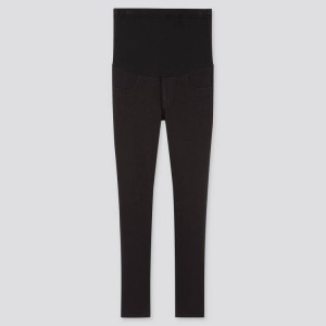 Leggins Uniqlo Maternity Long (2020 Season) Mujer Negras | 79320-JOXA