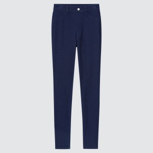 Leggins Uniqlo Ultra Stretch High Rise Denim (Long) (2021 Season) Mujer Azules | 05726-TPXG