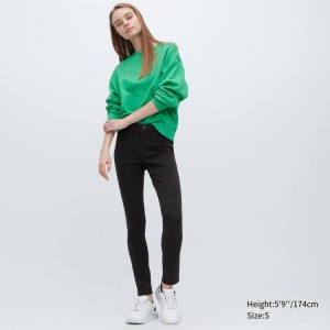 Leggins Uniqlo Ultra Stretch (Long) Mujer Negras | 98167-GWUL