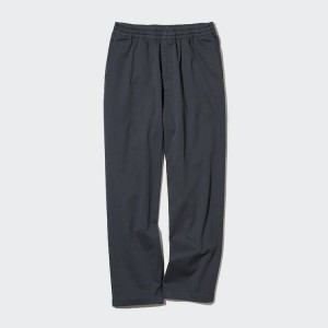 Pantalones Uniqlo Algodon Relaxed Fit Ankle Length Hombre Gris Oscuro | 38194-SBPL