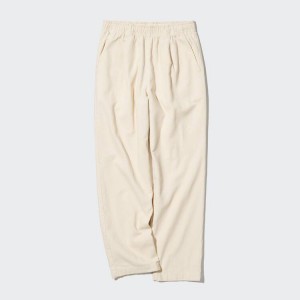 Pantalones Uniqlo Corduroy Relaxed Fit Ankle Length Mujer Beige | 41039-DYQK