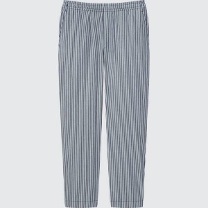 Pantalones Uniqlo Hickory Easy Relaxed Ankle Length Hombre Azules | 43268-BTPK