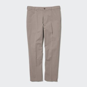 Pantalones Uniqlo Smart Algodon Ankle Length (Long) Hombre Beige | 54892-KMWA