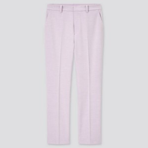 Pantalones Uniqlo Smart Comodidad Ankle Length (2021 Season) Mujer Moradas Claro | 73428-ENKP