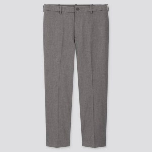 Pantalones Uniqlo Smart Comodidad Ankle Length (Long) Hombre Gris | 82519-ZOGH