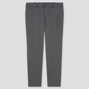 Pantalones Uniqlo Smart Comodidad Ankle Length (2021 Season) Hombre Gris | 19352-SNEK