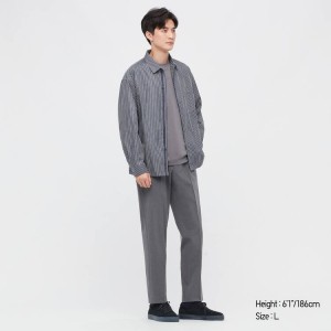 Pantalones Uniqlo Smart Comodidad Ankle Length (Long) Hombre Gris | 20538-ASKB