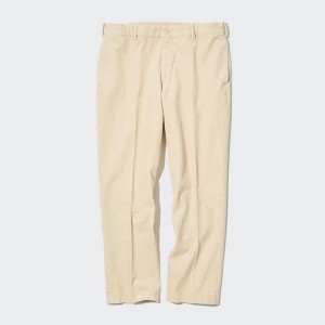 Pantalones Uniqlo Smart Corduroy Ankle Length Hombre Beige | 20958-XPDJ