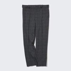 Pantalones Uniqlo Smart Glen Checked Ankle Length (Long) Hombre Gris | 19362-USQO