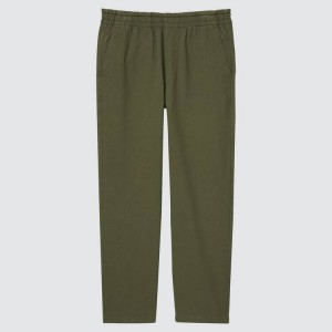 Pantalones Uniqlo Washed Jersey Ankle Length Hombre Verde Oscuro | 83604-TIAC