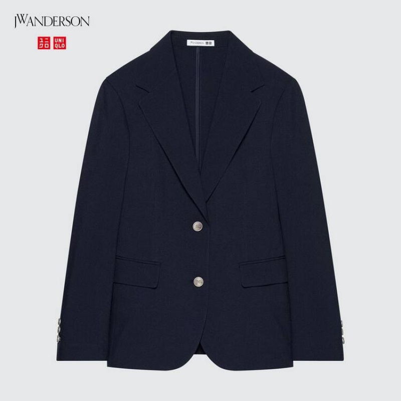 Chaquetas Uniqlo Jw Anderson Airsense Ultra Light Mujer Azul Marino | 38709-KFEX