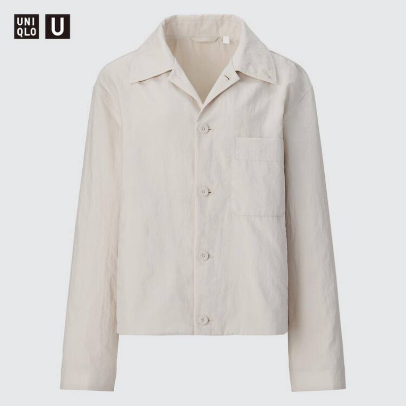 Chaquetas Uniqlo U Mujer Beige | 49751-TSYR