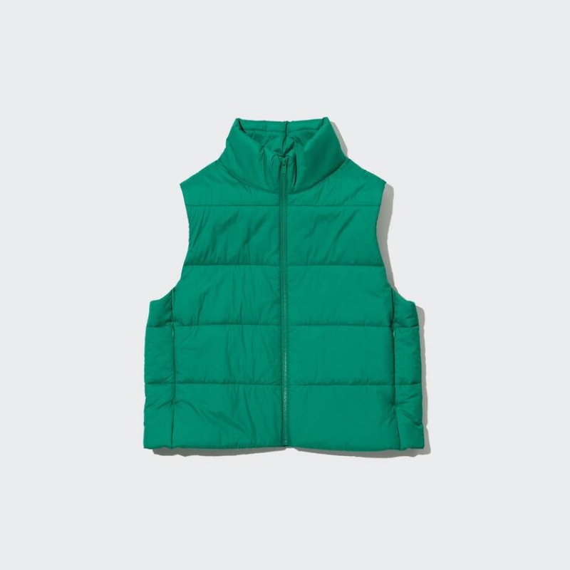 Chaquetas Uniqlo Warm Acolchado Mujer Verde | 17205-CYSB