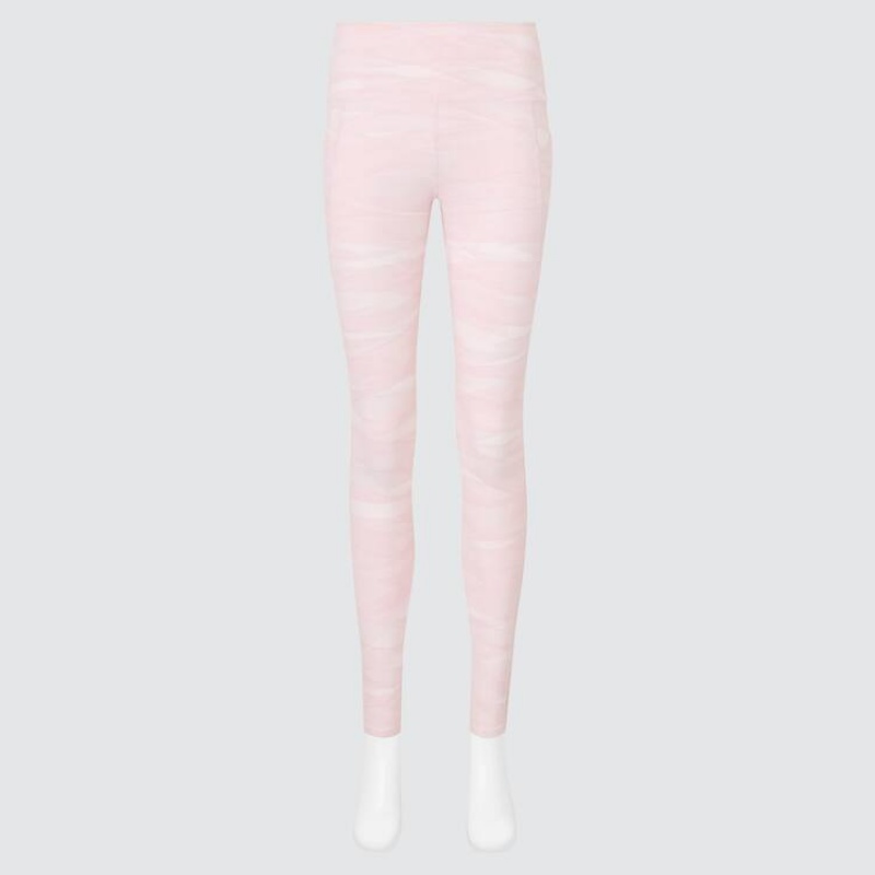 Leggins Uniqlo Airism Uv Protection Printed Soft With Pockets Mujer Rosas | 68270-XPEK