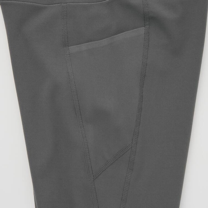 Leggins Uniqlo Airism Uv Protection With Pockets (Long) Mujer Gris | 87690-LMSG