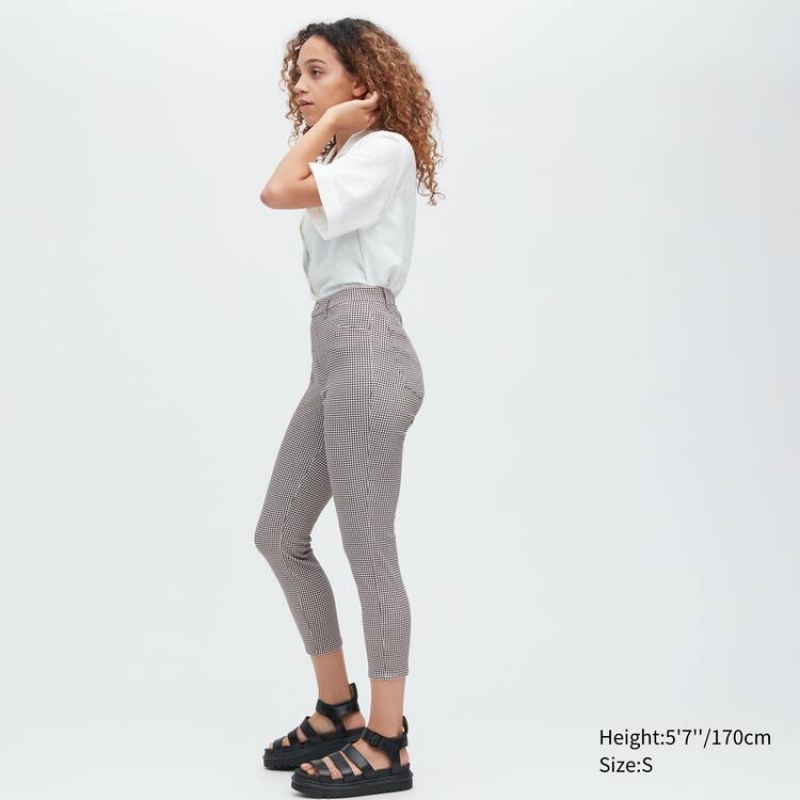 Leggins Uniqlo Ultra Stretch High Rise Cropped Mujer Negras | 52694-SCKU