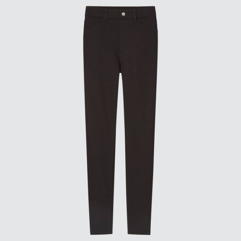 Leggins Uniqlo Ultra Stretch High Rise (Long) (2021 Season) Mujer Negras | 58163-VBWK