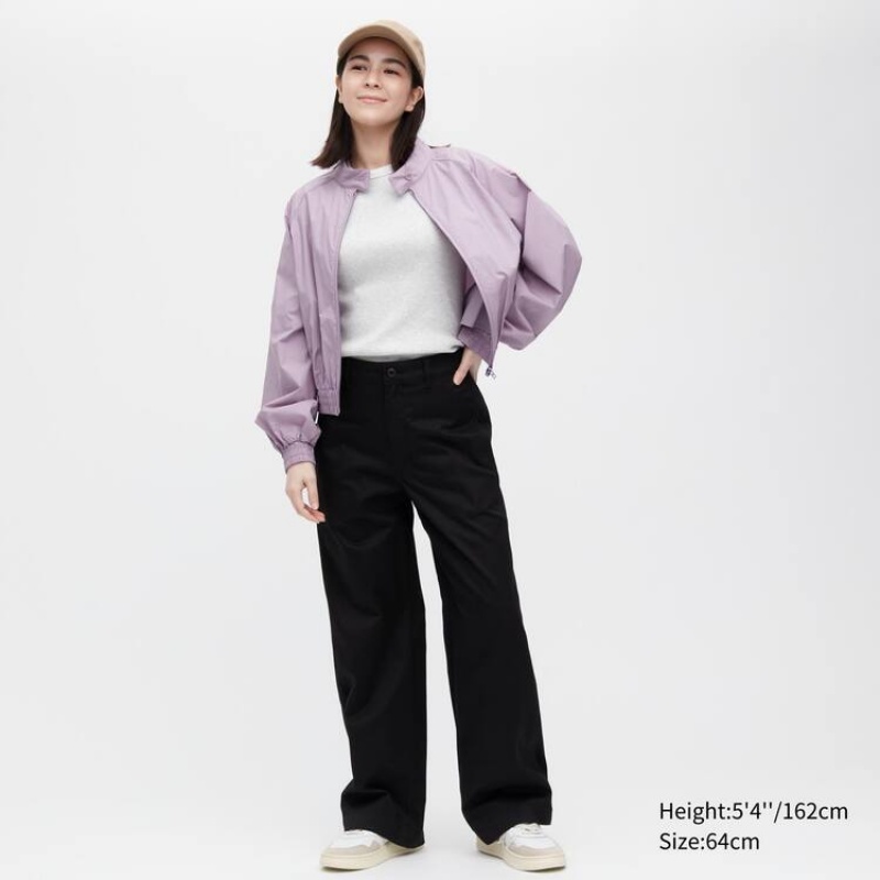 Pantalones Uniqlo Cottongy Mujer Negras | 03581-XRKH