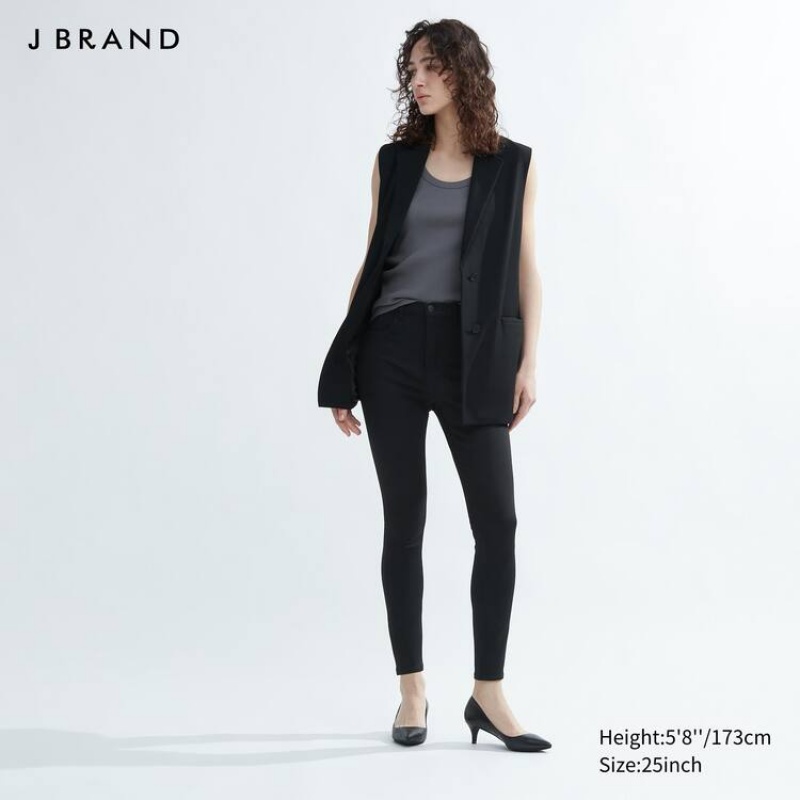 Pantalones Uniqlo Jnd Jeggings Mujer Negras | 58413-GJMC