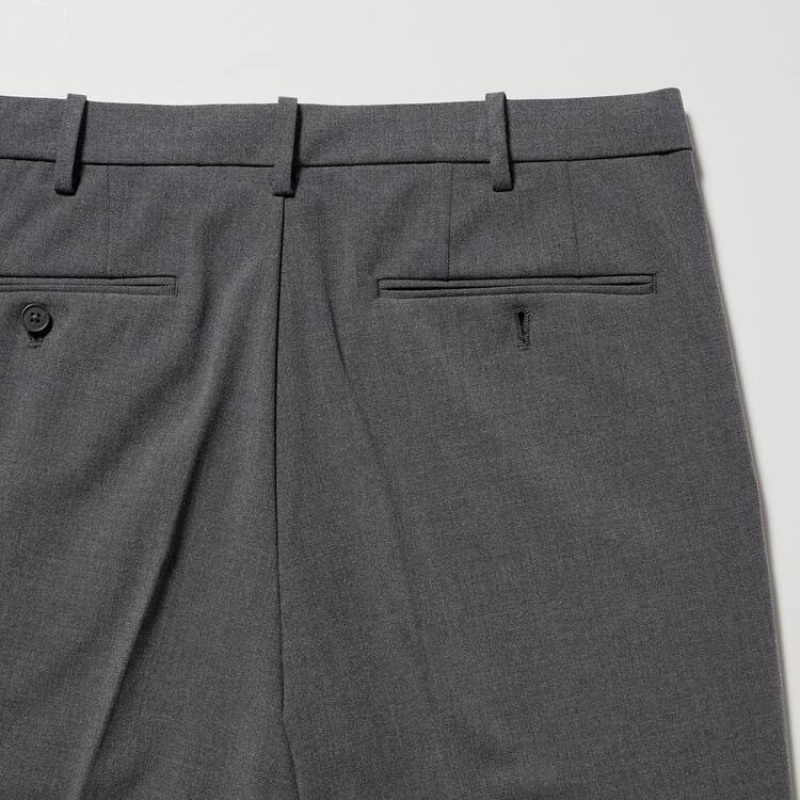 Pantalones Uniqlo Smart Ankle Length (Long) Hombre Gris | 06534-QSYG