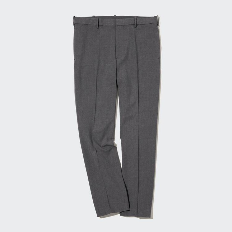 Pantalones Uniqlo Smart Ankle Length (Long) Hombre Gris | 06534-QSYG