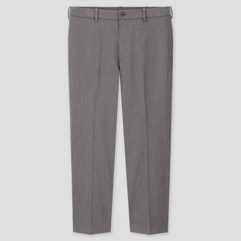 Pantalones Uniqlo Smart Comodidad Ankle Length (2020 Season) Hombre Gris | 27045-KMGV