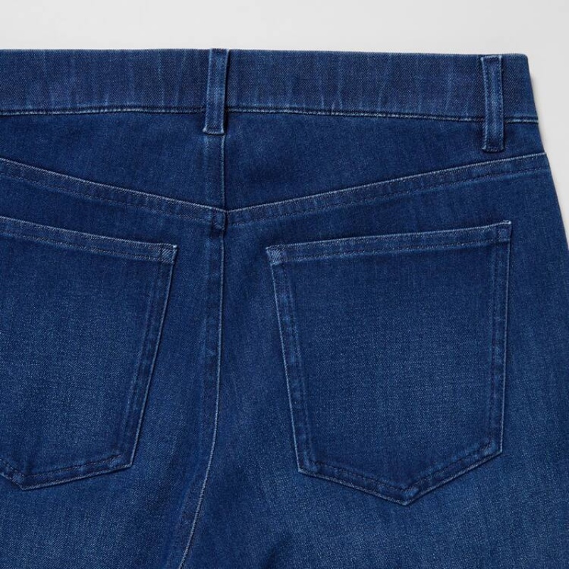 Pantalones Uniqlo Ultra Stretch Denim (Long) Mujer Azules | 56291-UNFK