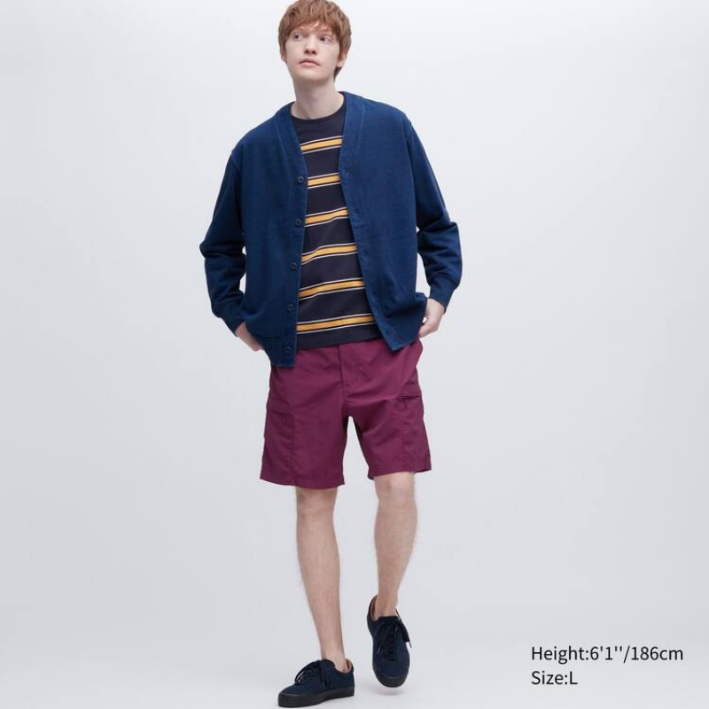 Short Uniqlo Nylon Utility Geared Hombre Moradas | 53294-TGYU